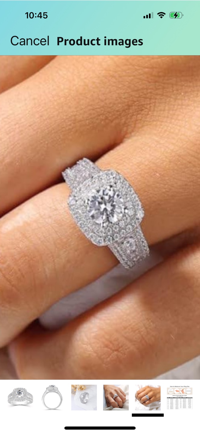Stunning Double Halo CZ Ring - photo 5