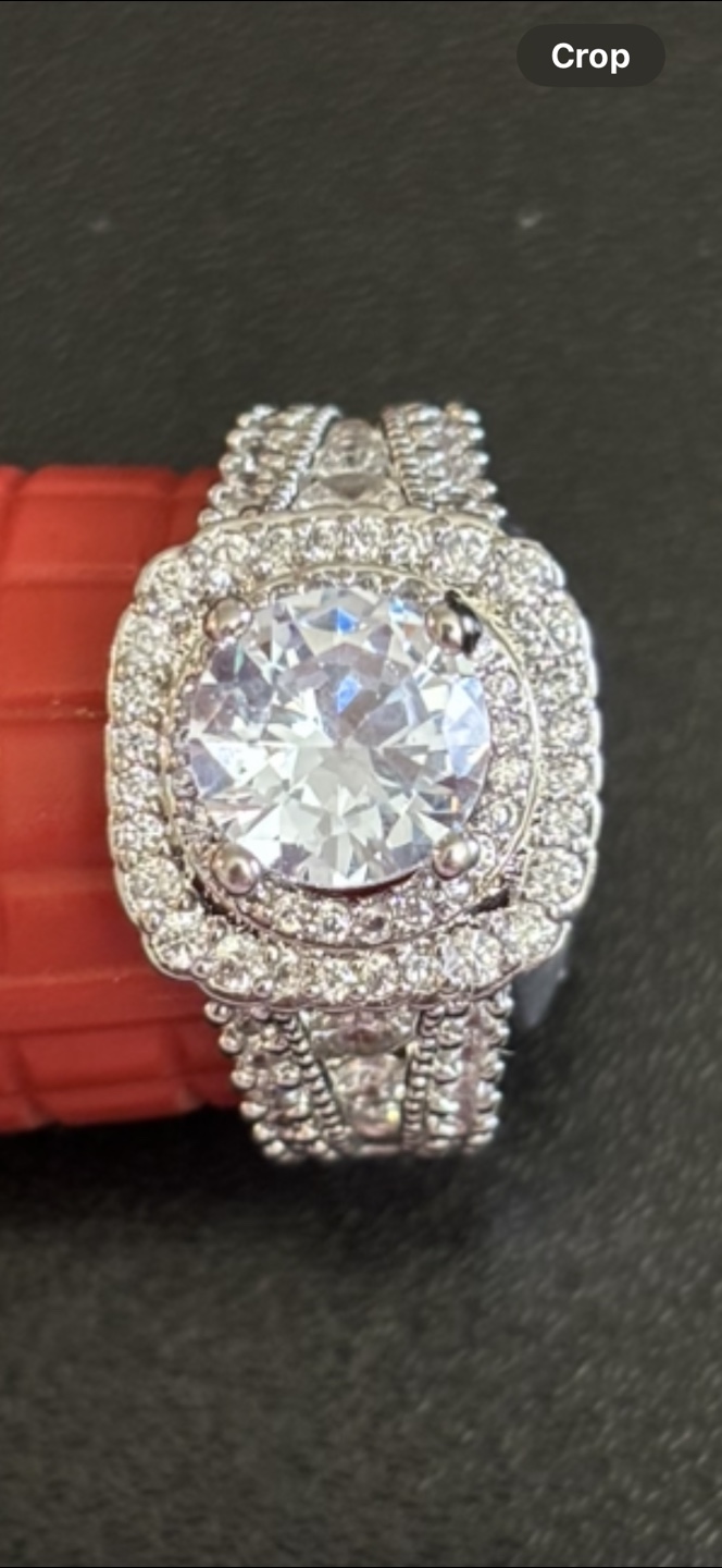 Stunning Double Halo CZ Ring - photo 2