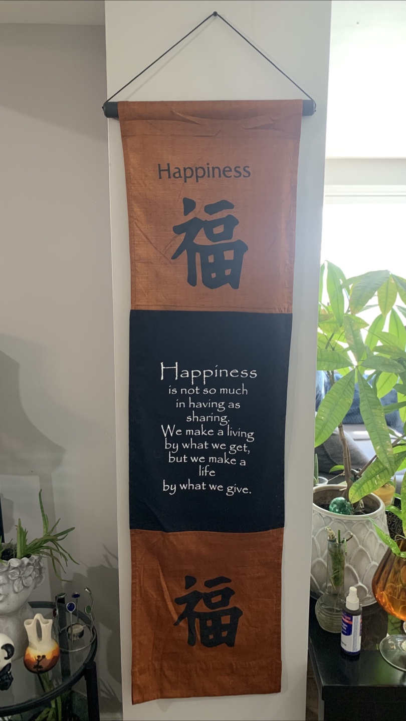 Scroll Inspirational Quotes Wall Hangings Happiness Wall Decor