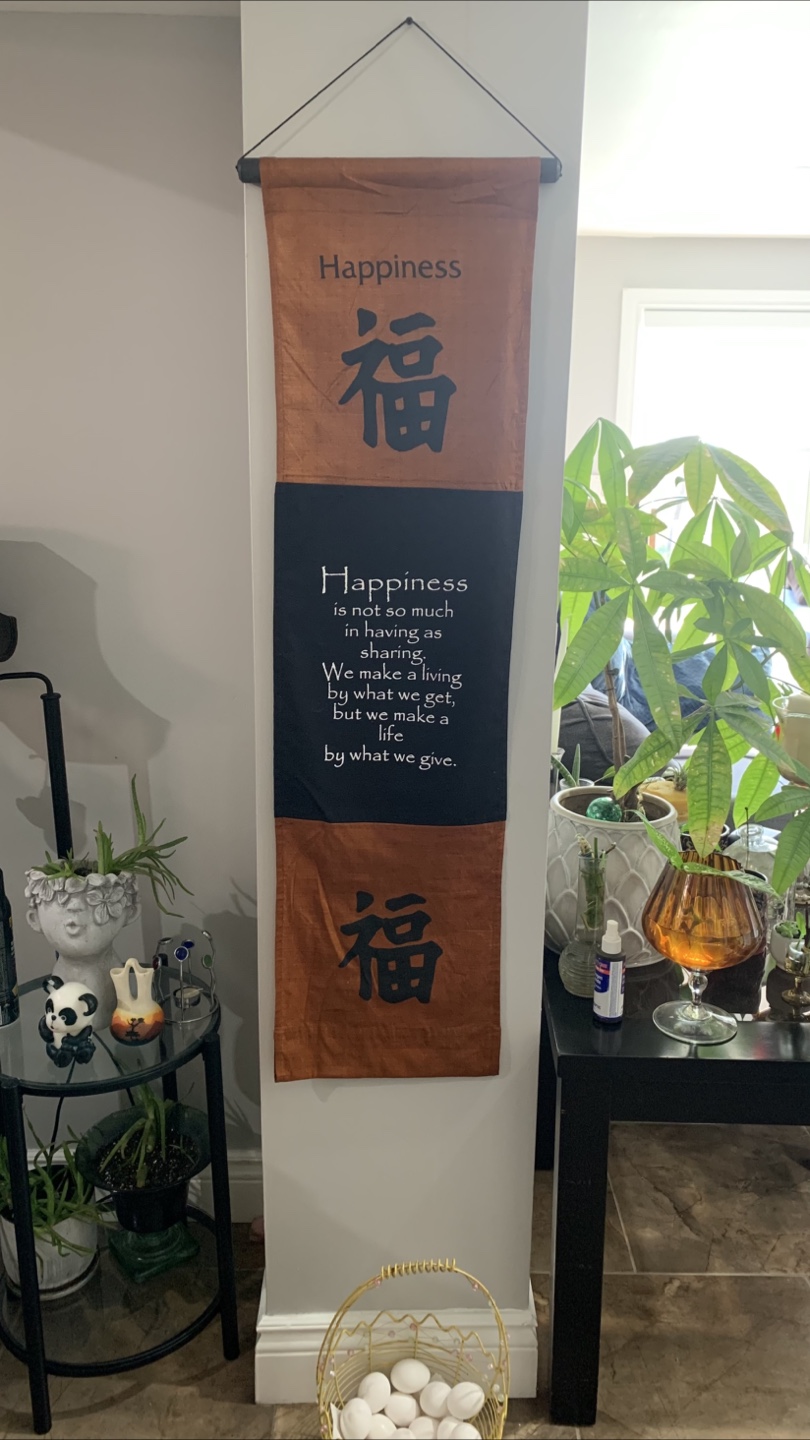 Scroll Inspirational Quotes Wall Hangings Happiness Wall Decor - photo 2