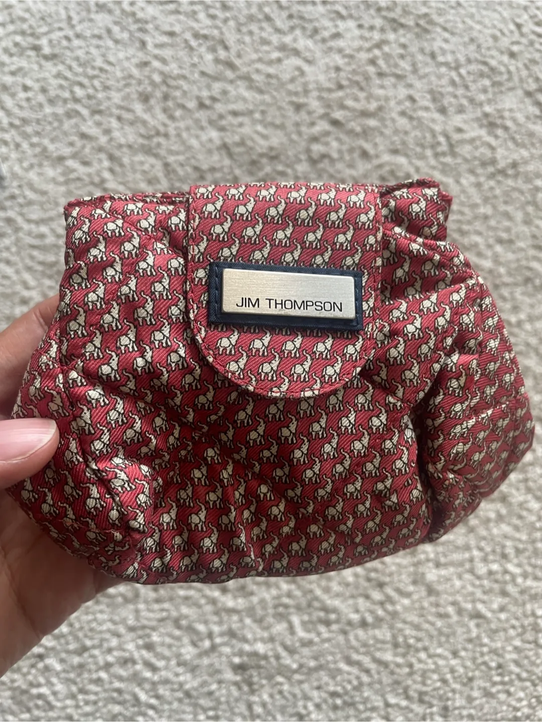 Jim Thompson Elephant Print Coin Purse thumbnail