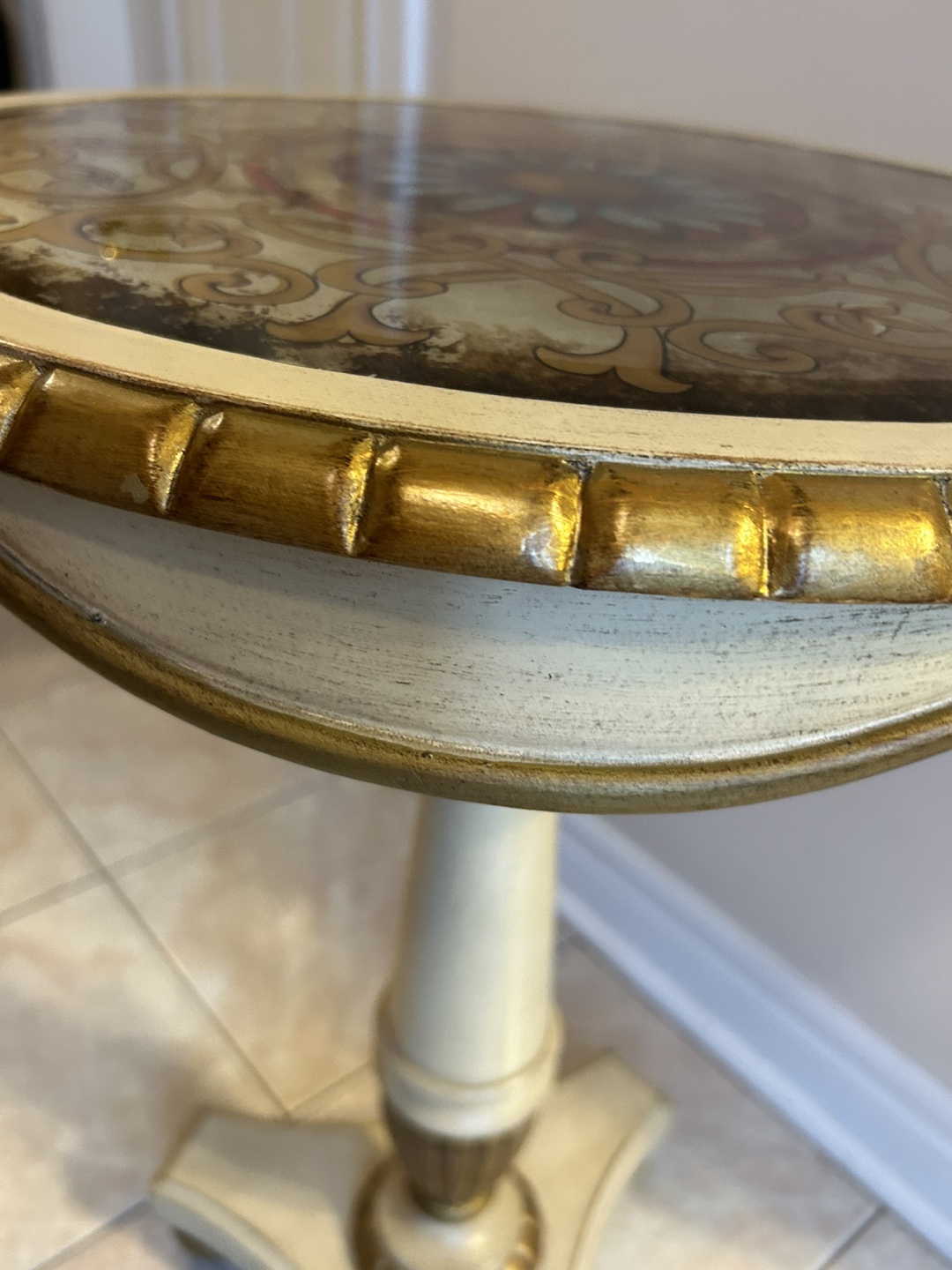 Ornate Round Accent Table - photo 4