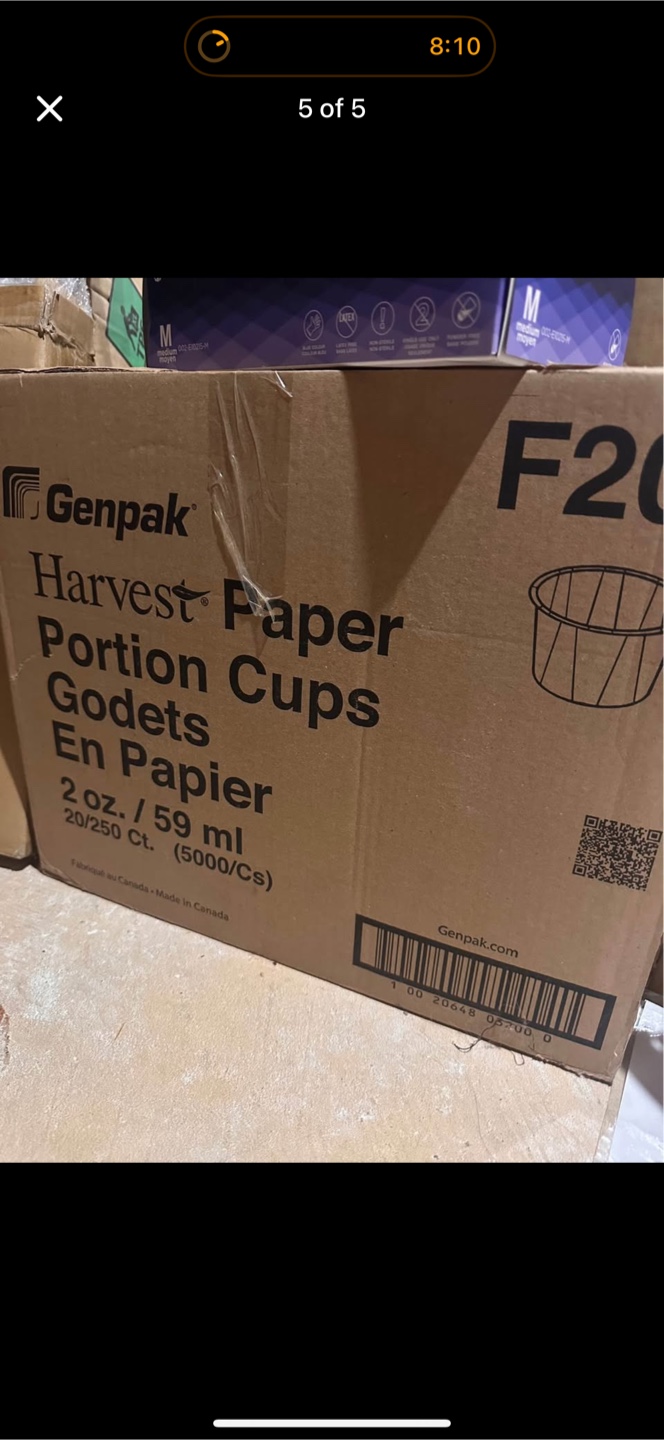 Genpak Harvest Paper Portion Cups - 2oz - F200 - 250 Count
