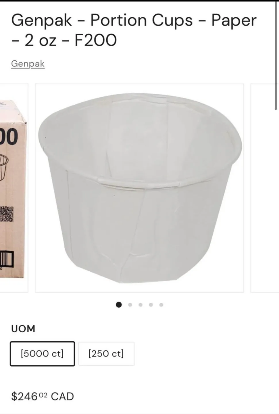 Genpak Harvest Paper Portion Cups - 2oz - F200 - 250 Count image indicator(4)