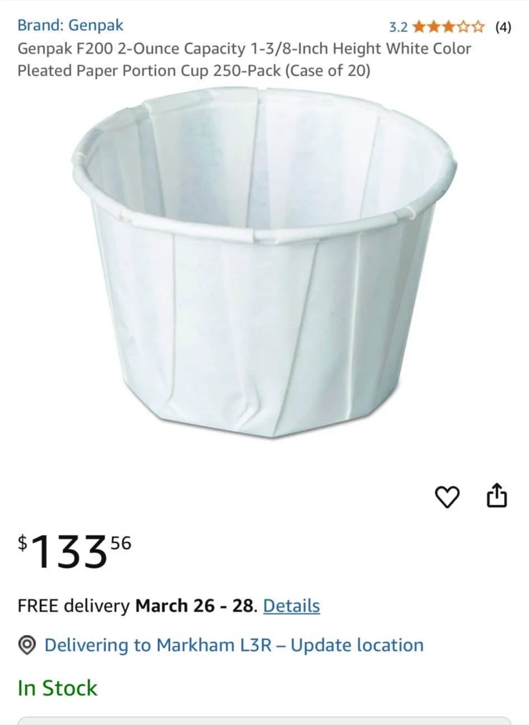 Genpak Harvest Paper Portion Cups - 2oz - F200 - 250 Count image indicator(2)