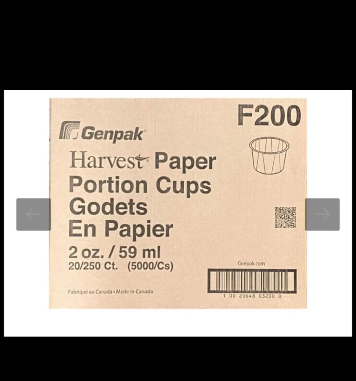 Genpak Harvest Paper Portion Cups - 2oz - F200 - 250 Count image indicator(3)