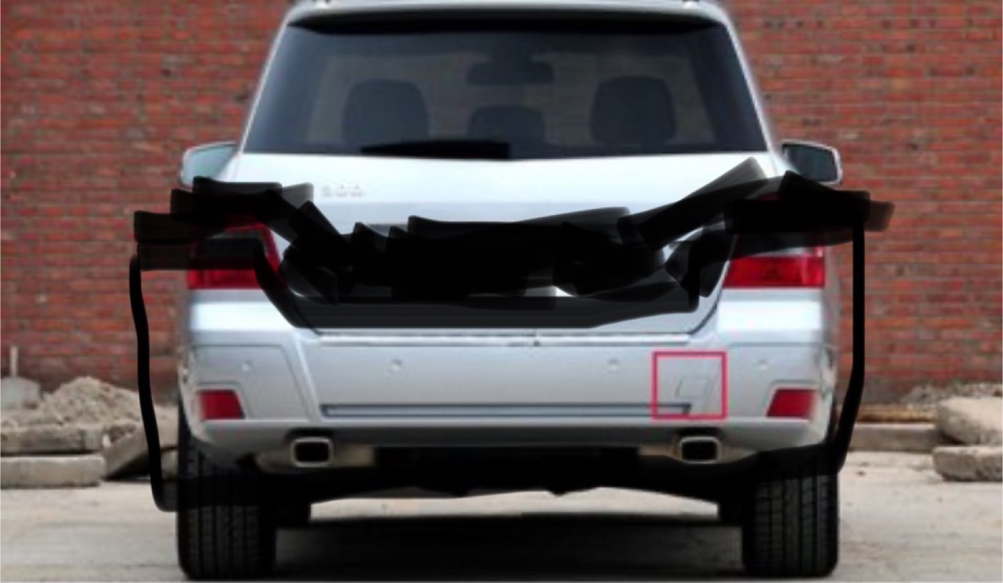 Mercedes-Benz GLK-Class Rear Bumper Cover - photo 2