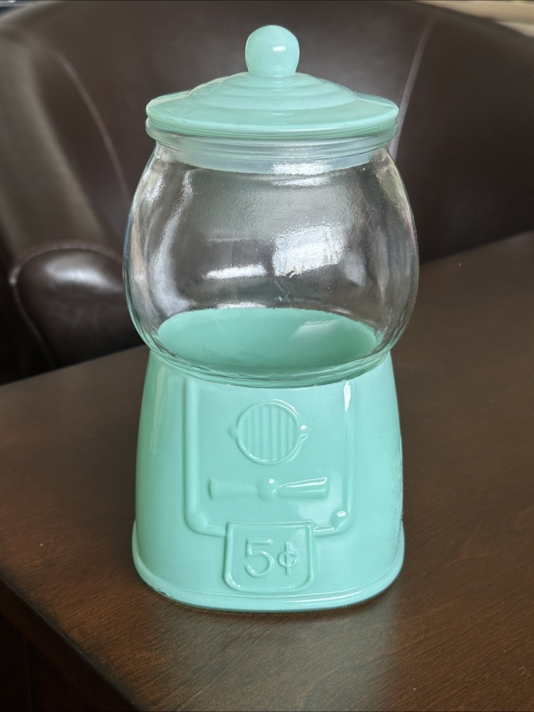 Glass Gumball Machine Candy Jar