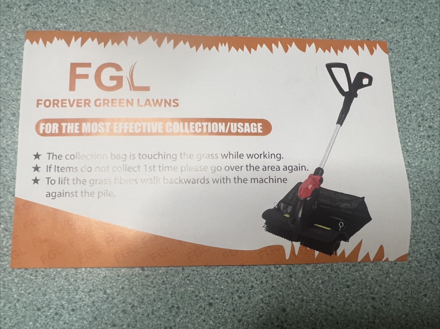 New Forever Green Lawns Brush & Lawn Sweeper Va, no battery - photo 4