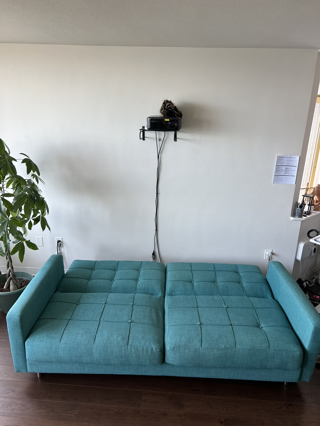 (Moving Sale) Teal Sofa Bed - Stylish, Comfy, and Multi-Purpose - photo 4