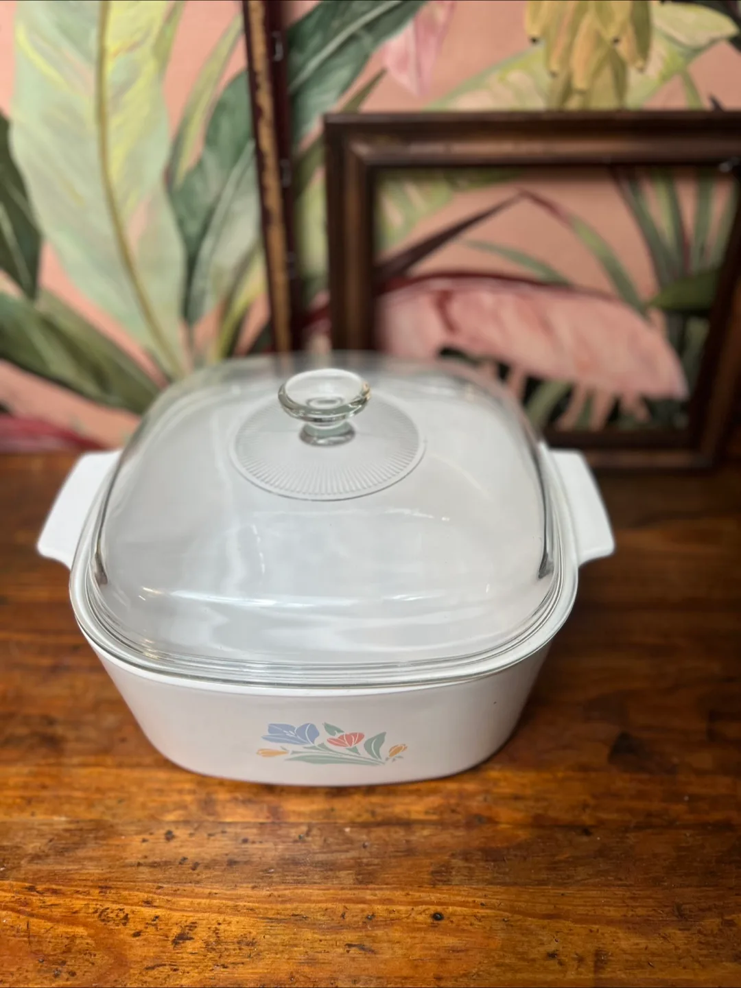 Vintage Corningware French White Casserole Dish with Lid image indicator(2)