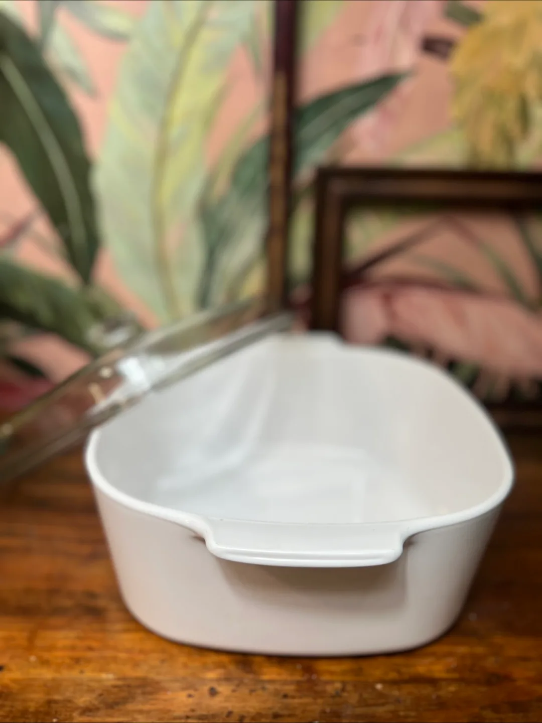 Vintage Corningware French White Casserole Dish with Lid image indicator(3)