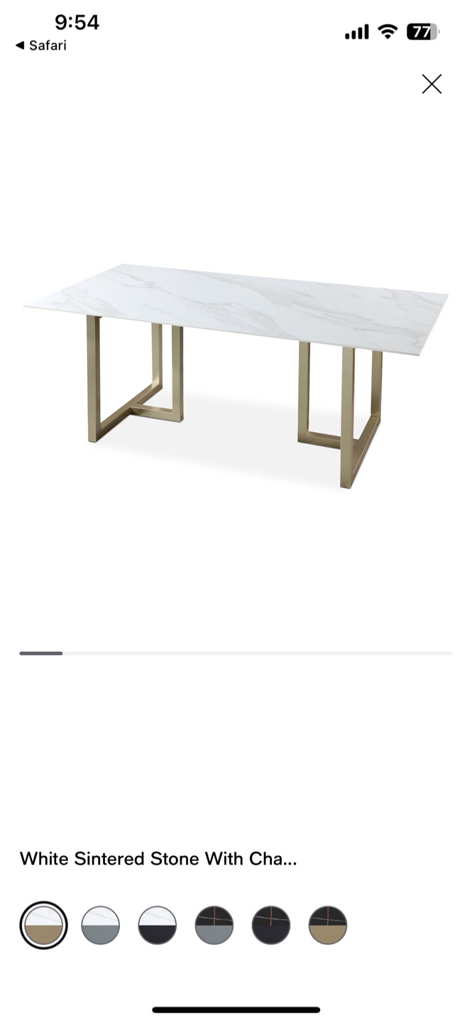 Macy's Emilia Rectangular Sintered Stone Dining Table