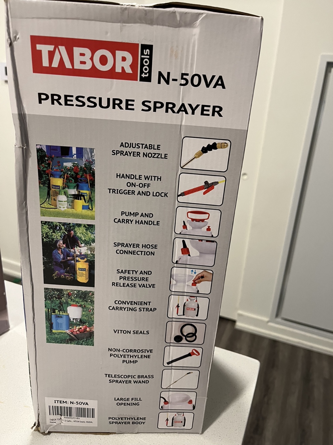 🧡 TABOR Tools N-50Va Pressure Sprayer - 5 Litre - photo 2