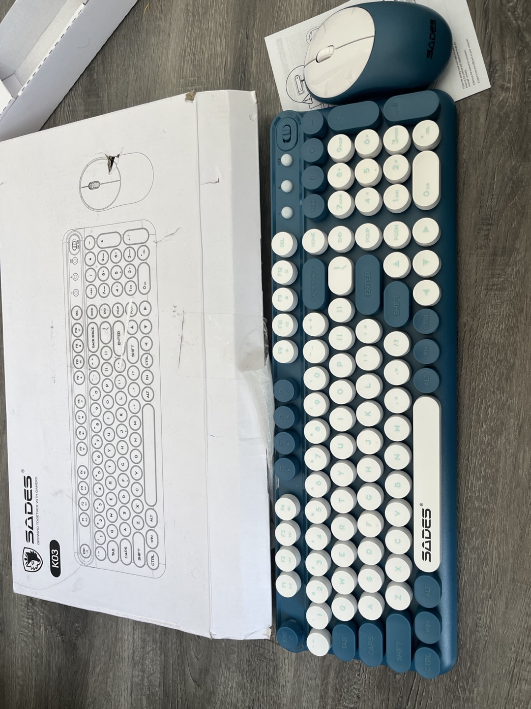 🧡 SADES K03 Retro Wired Keyboard and Mouse Combo