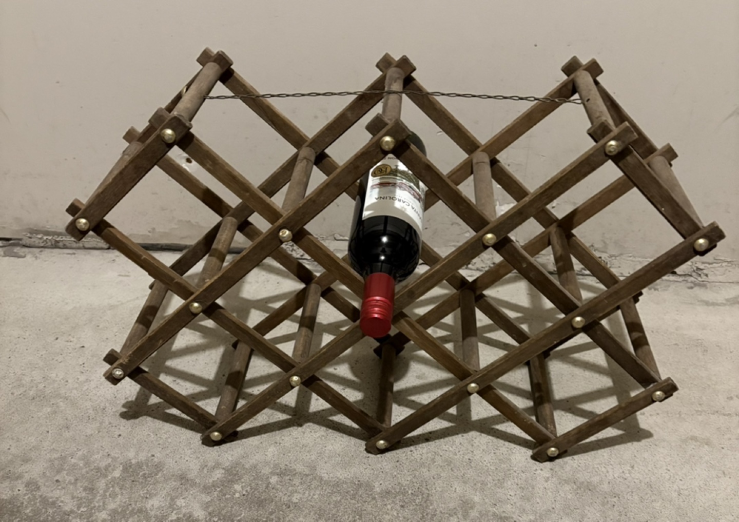 Vintage Wooden Wine Rack