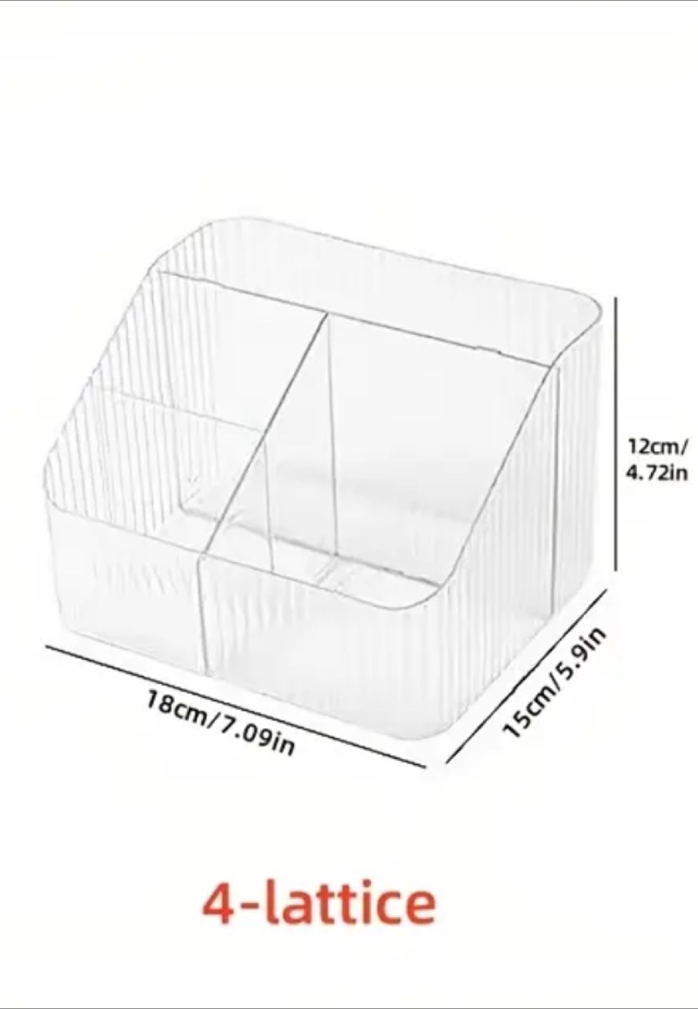 Dark Green Plastic Organiser with Four Compartments - photo 3