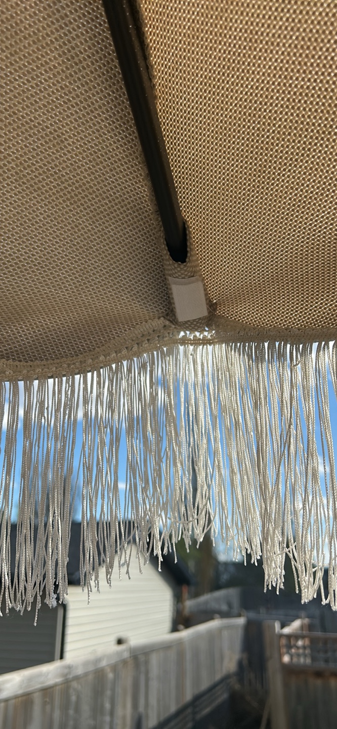 Outdoor Patio Set with Fringe Umbrella - photo 5