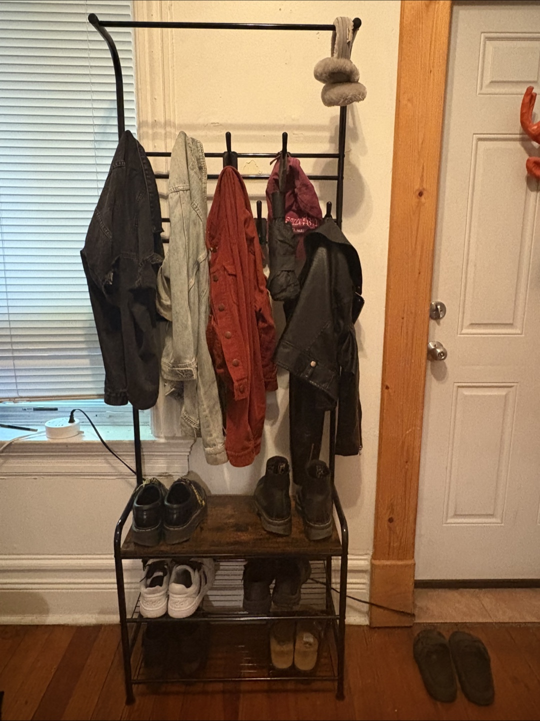 Freestanding Coat Rack with Shoe Storage - photo 2