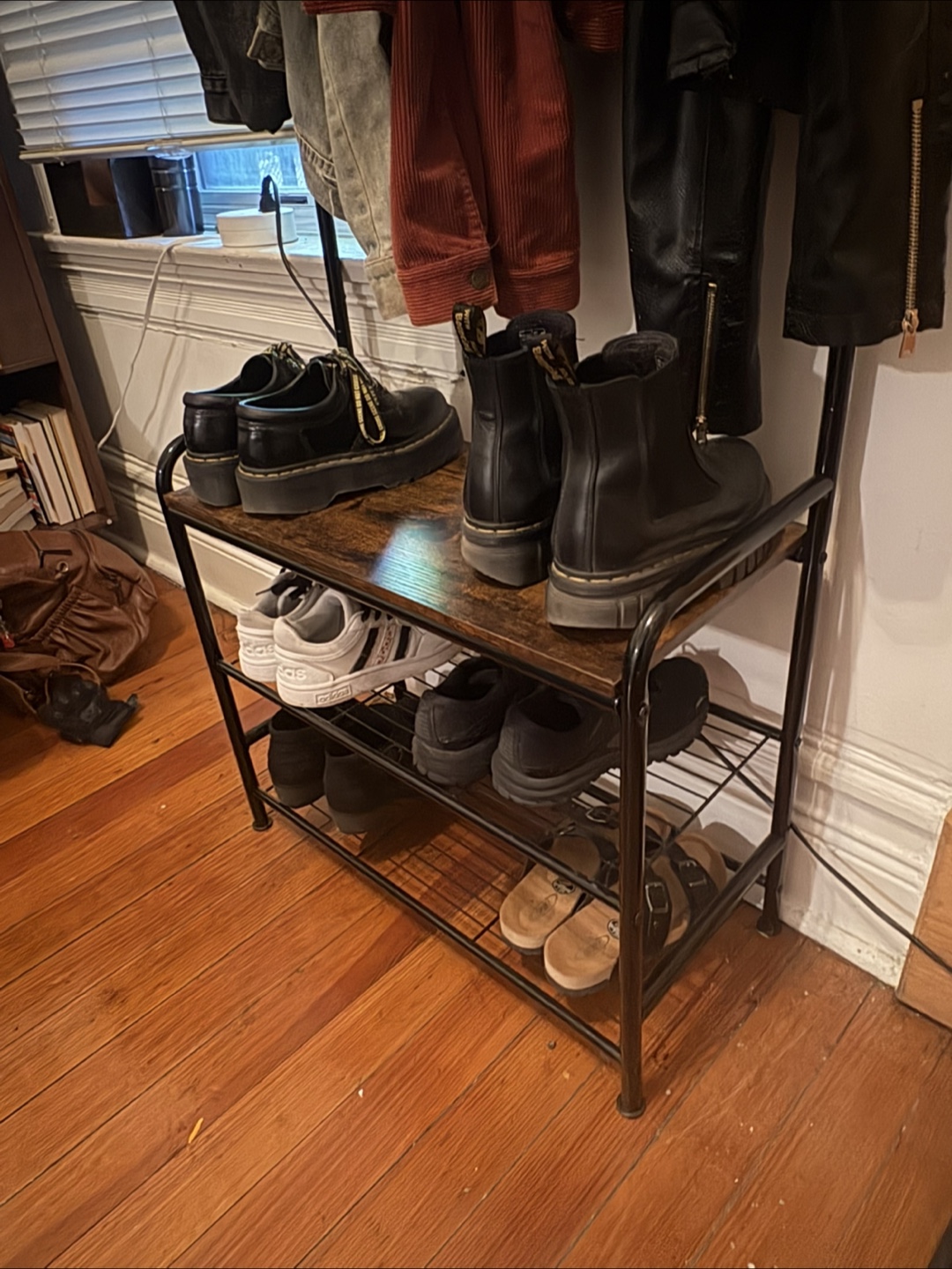Freestanding Coat Rack with Shoe Storage - photo 3
