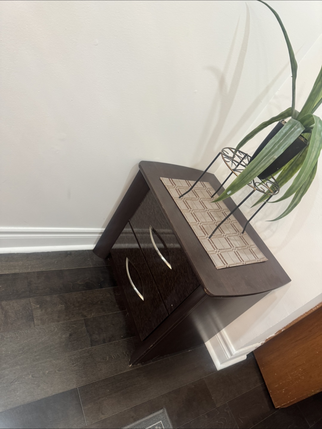 Dark Brown Two-Drawer Table - photo 3