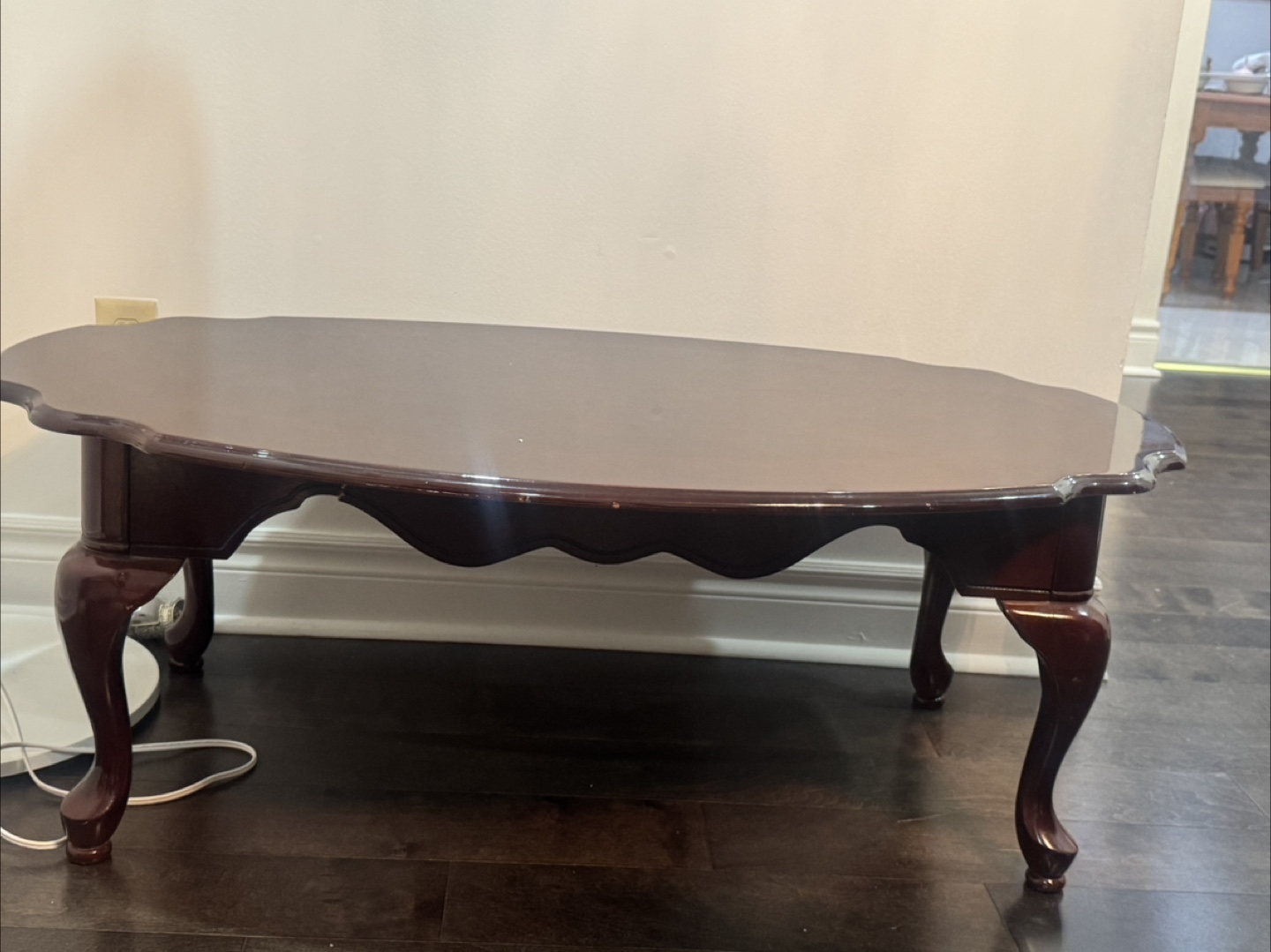 Dark Brown Oval Coffee Table - photo 3