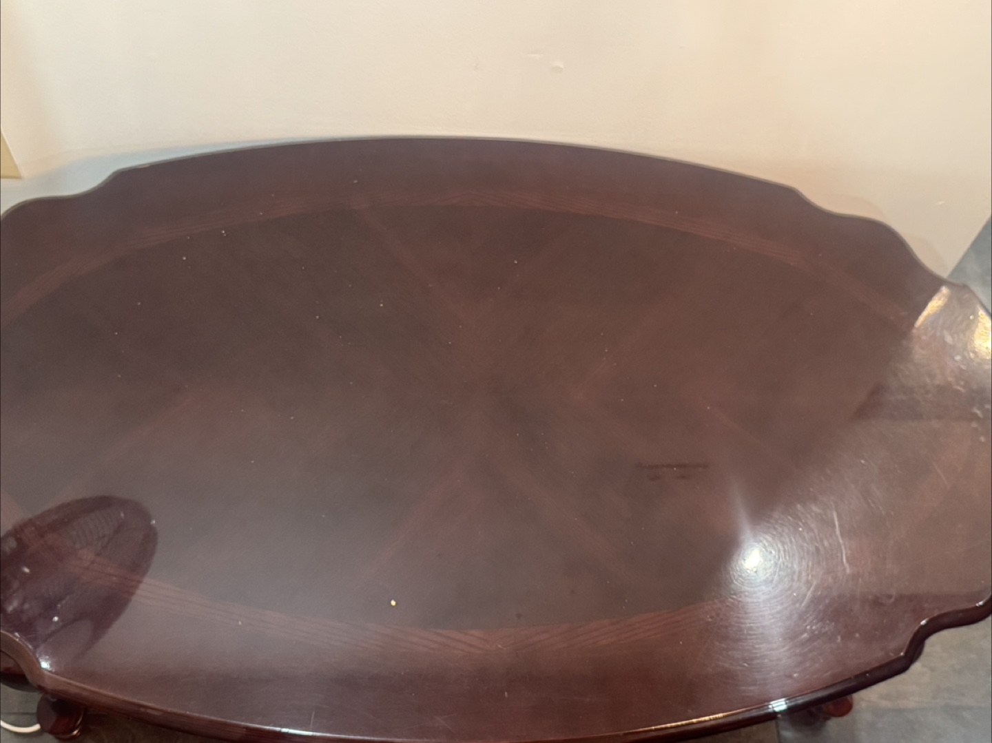 Dark Brown Oval Coffee Table - photo 4
