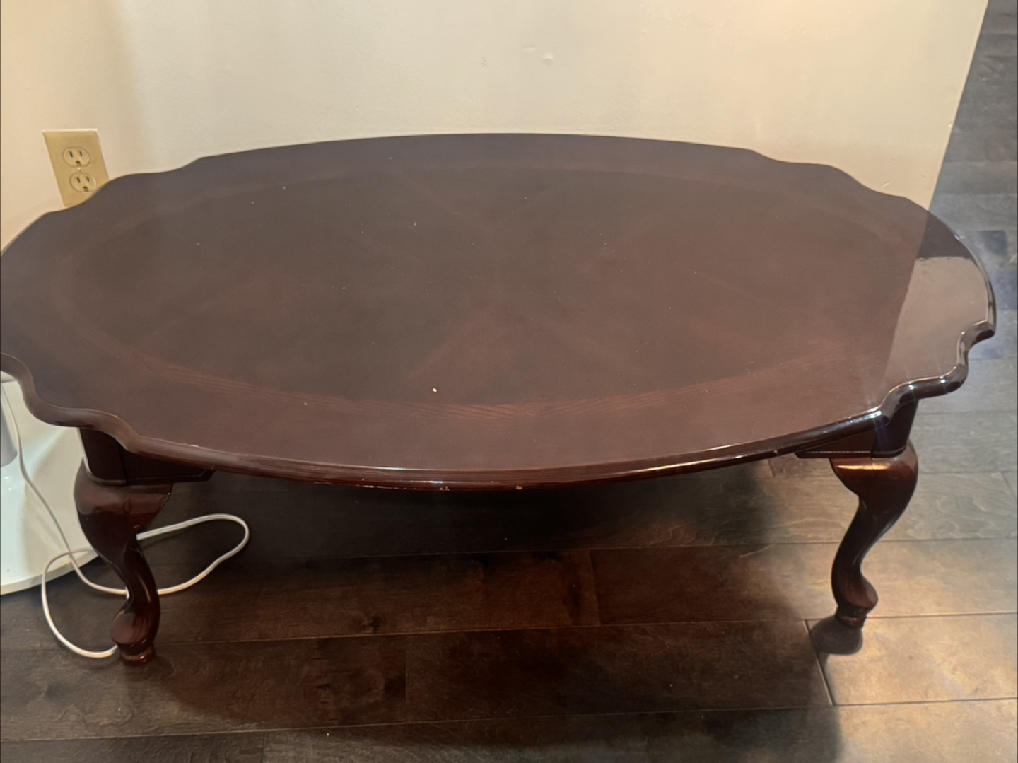 Dark Brown Oval Coffee Table - photo 2