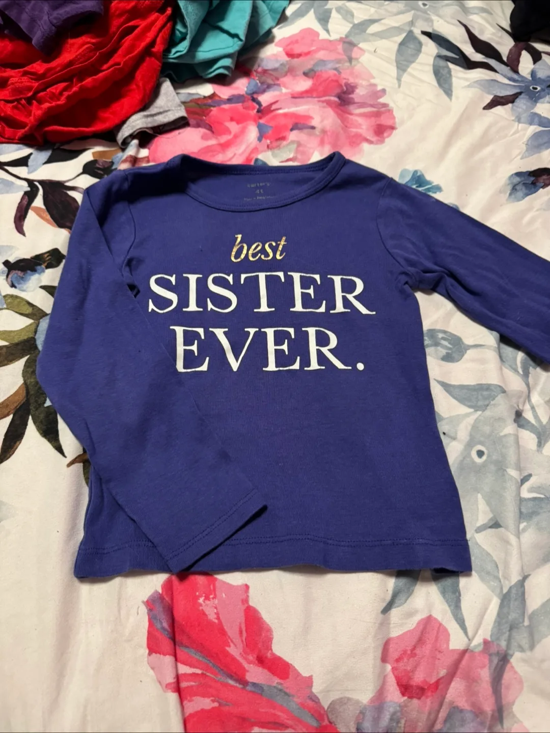 Best Sister Ever shirt 4t 🧡