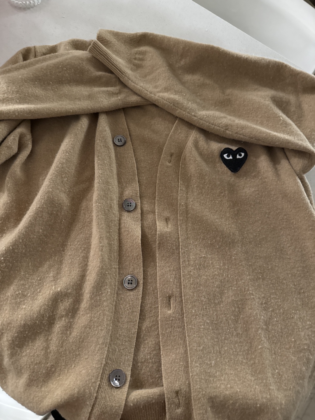 AUTHENTIC Comme des Garçons PLAY Brown Cardigan - photo 3