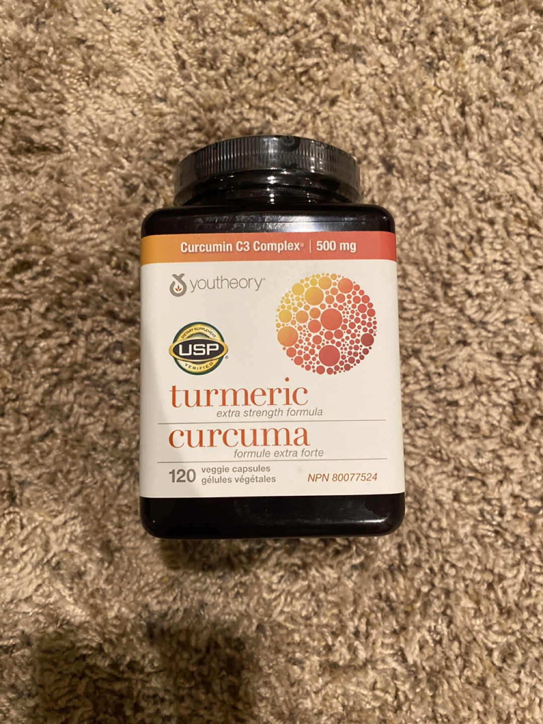 Youth Theory Turmeric Curcumin C3 Complex - 120 Veggie Capsules