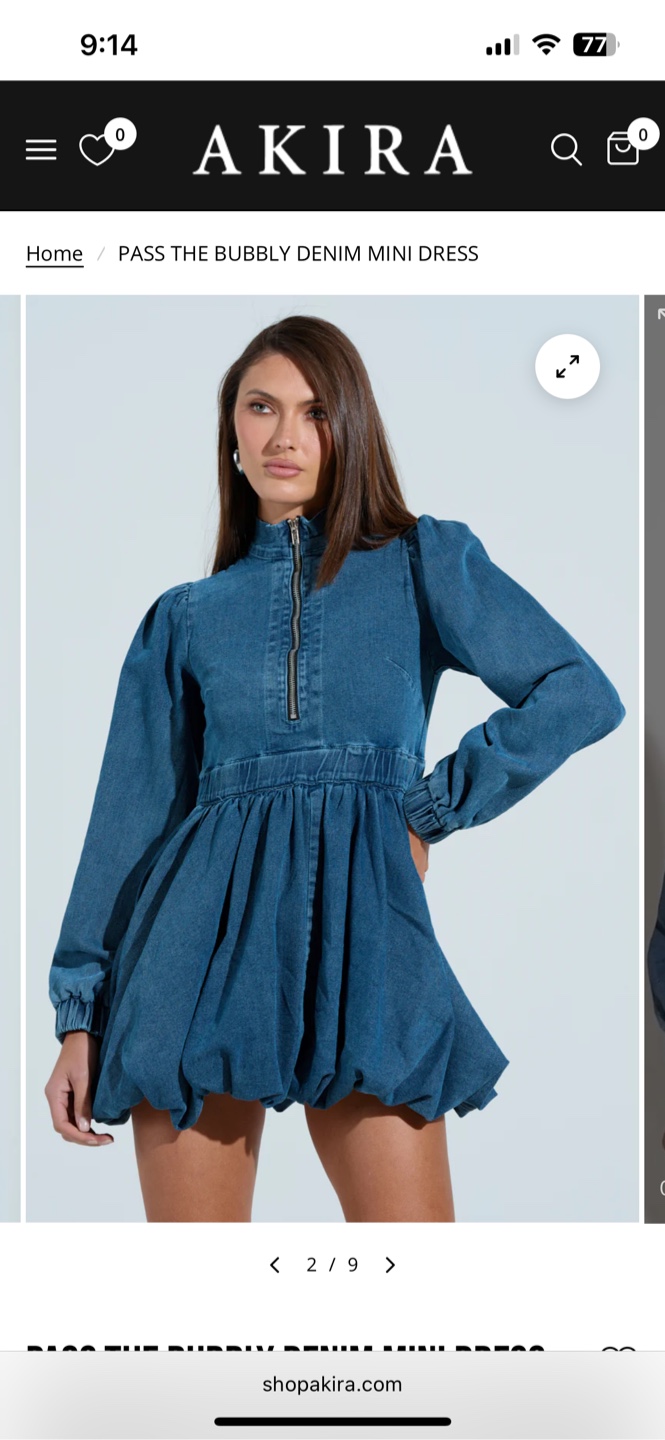 Akira Pass The Bubbly Denim Mini Dress - photo 2