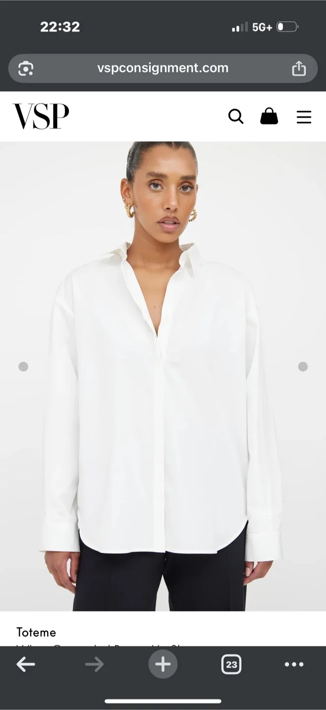 White Oversized Button-Down Shirt thumbnail