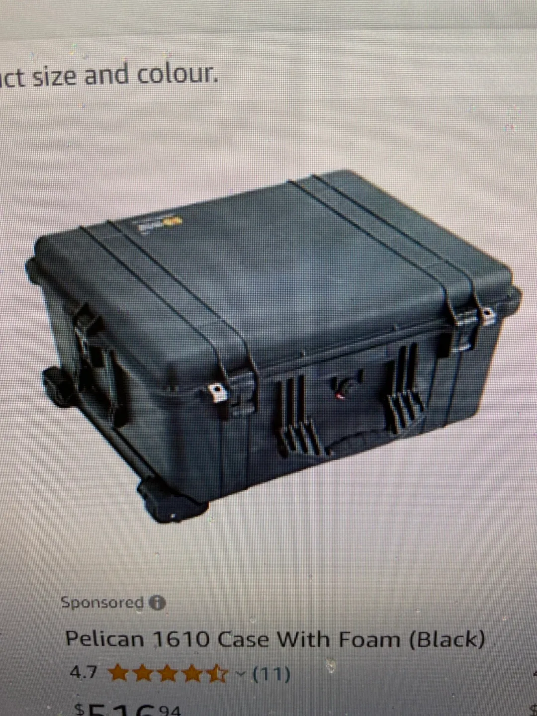 Pelican 1610 Case with Foam thumbnail