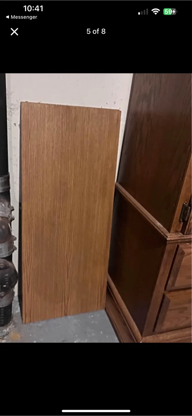 Solid Oak Armoire with Two Drawers image indicator(5)