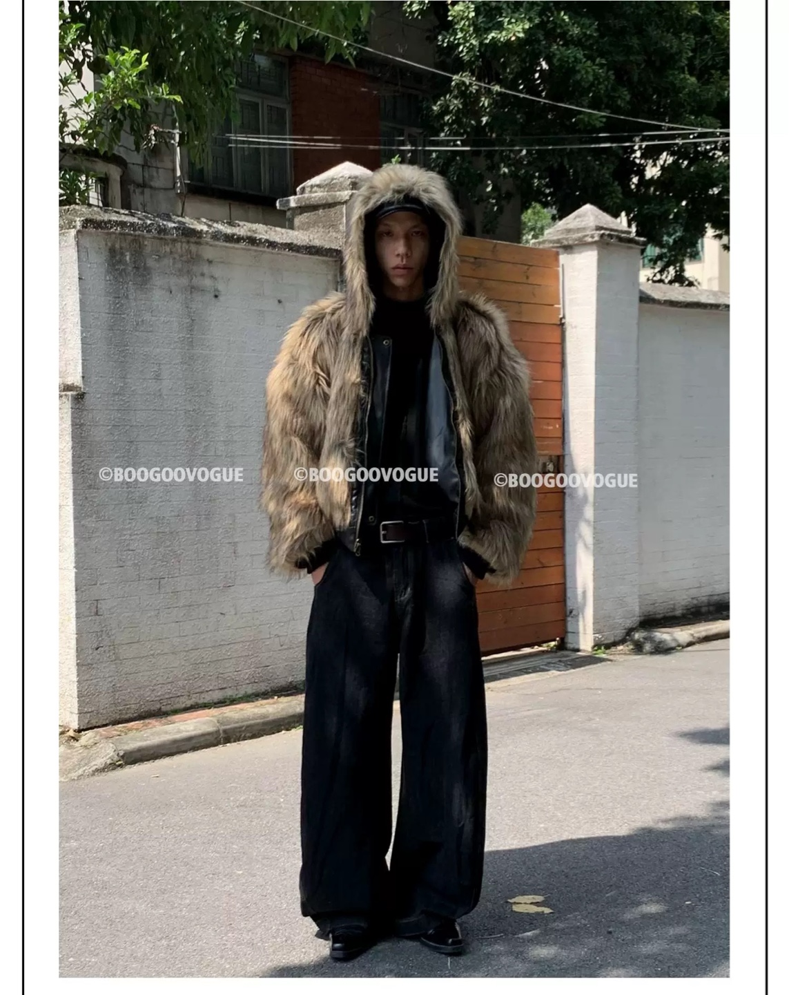 Faux Fur & Leather Jacket - Reversible Bomber - photo 2