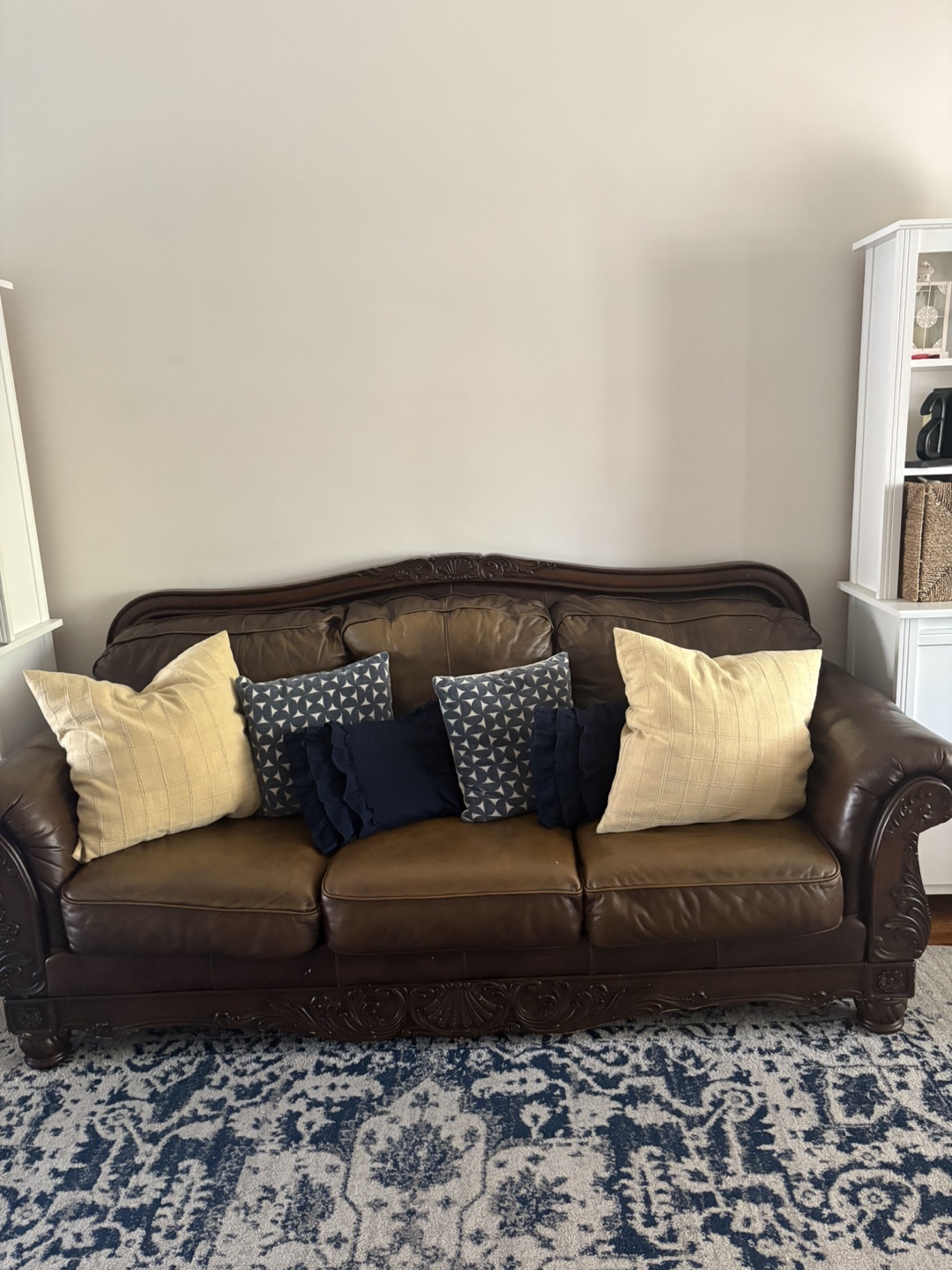 Brown Leather Sofa