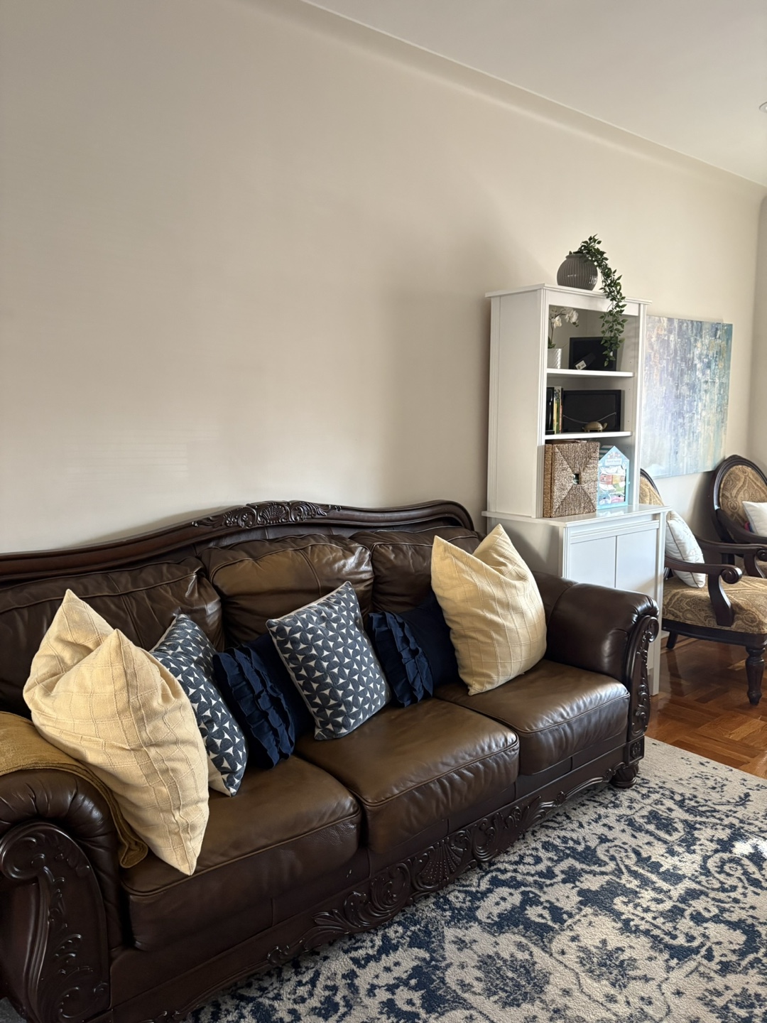 Brown Leather Sofa - photo 3