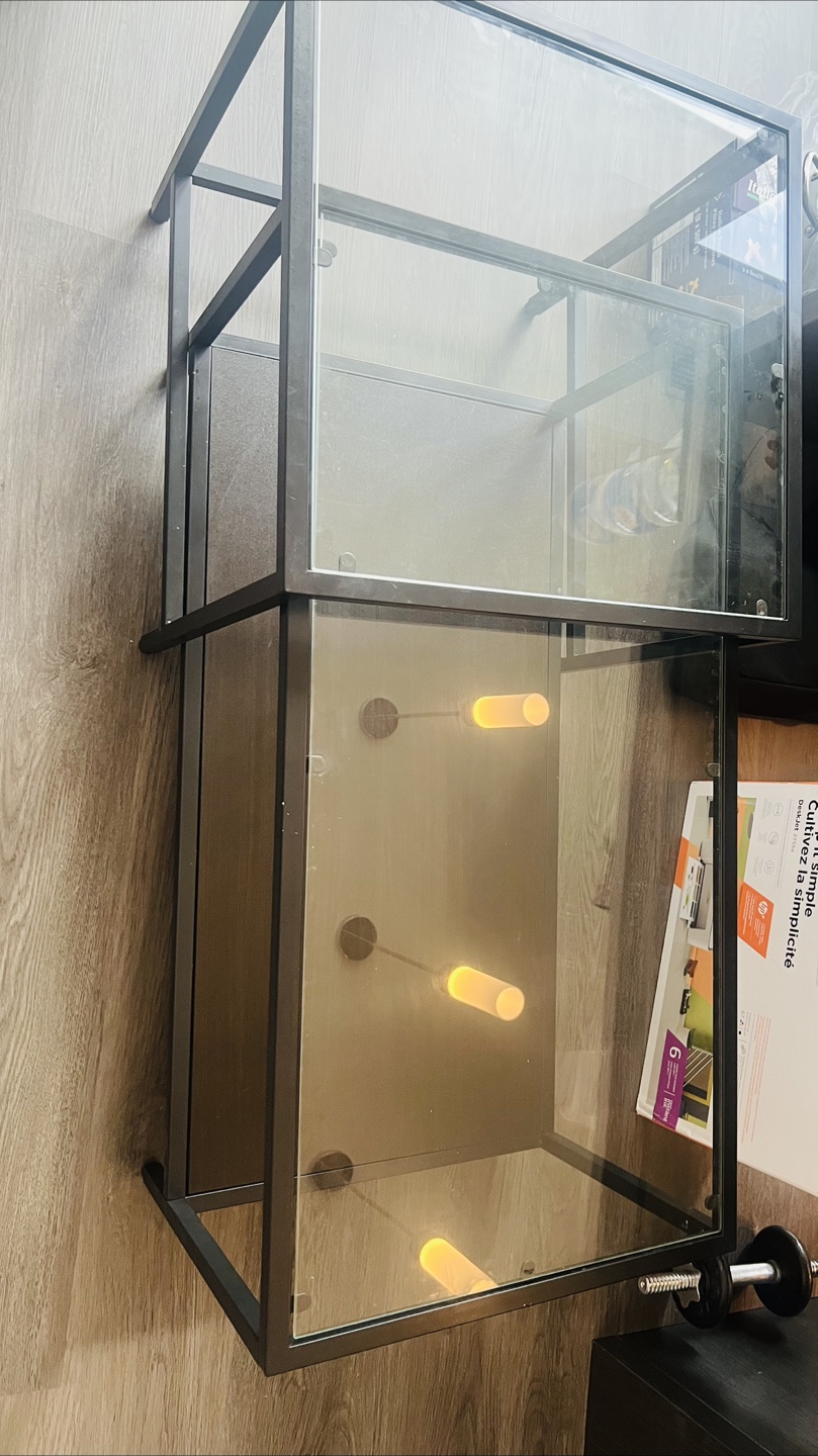 Set of Two Glass Top Accent Tables