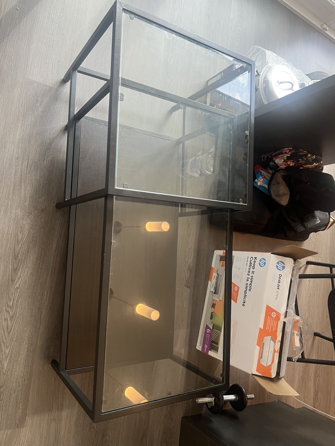 Set of Two Glass Top Accent Tables - photo 4