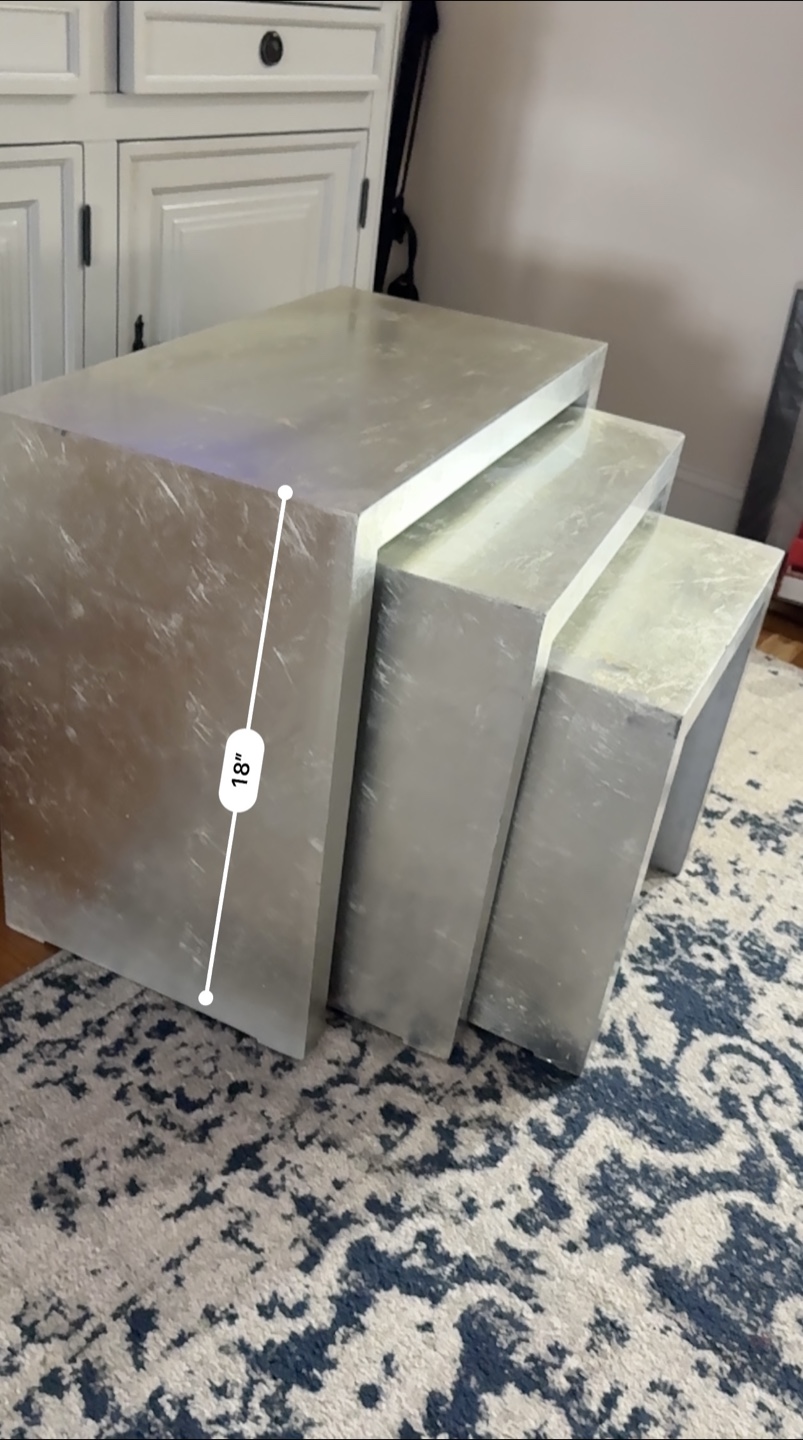 Z gallerie Silver Leaf Nesting Tables - photo 4