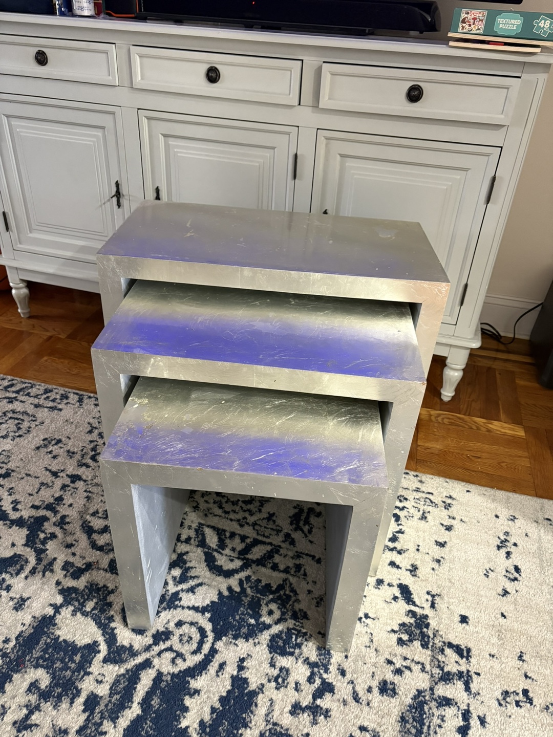 Z gallerie Silver Leaf Nesting Tables
