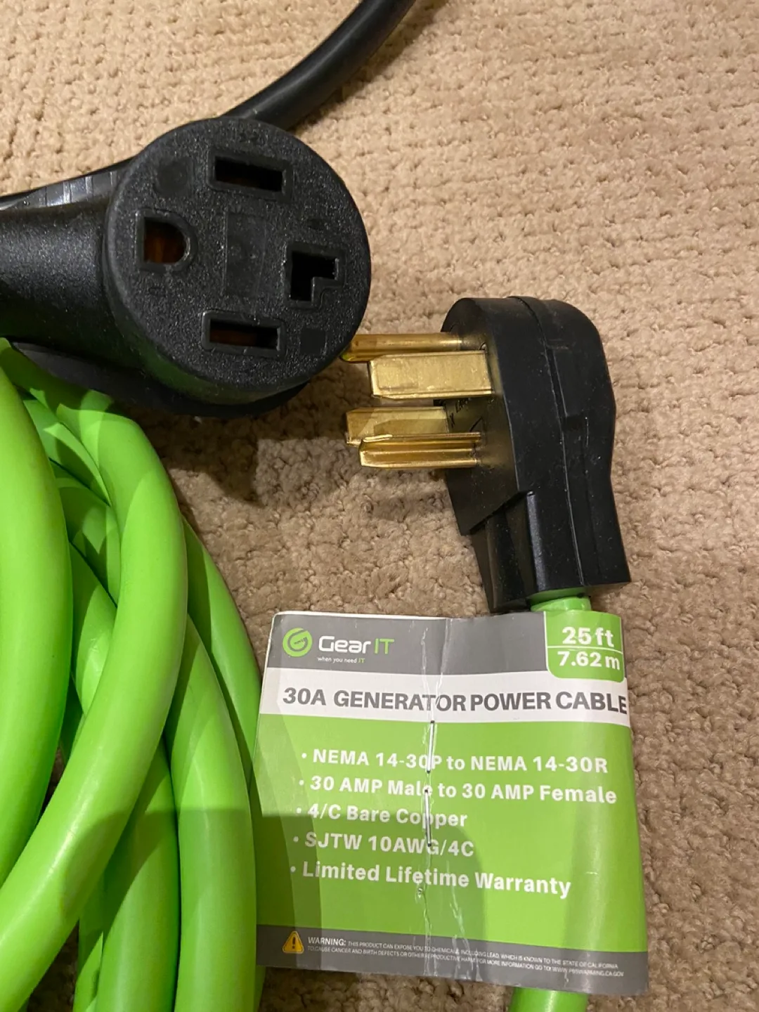 25ft 30 Amp Dryer/EV Heavy Duty Extension Cord thumbnail