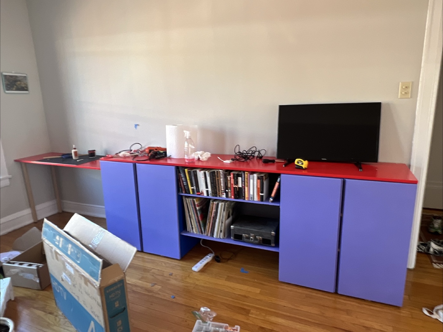 IKEA IVAR Cabinet Modular TV Stand + Desk (One of a Kind) - photo 3
