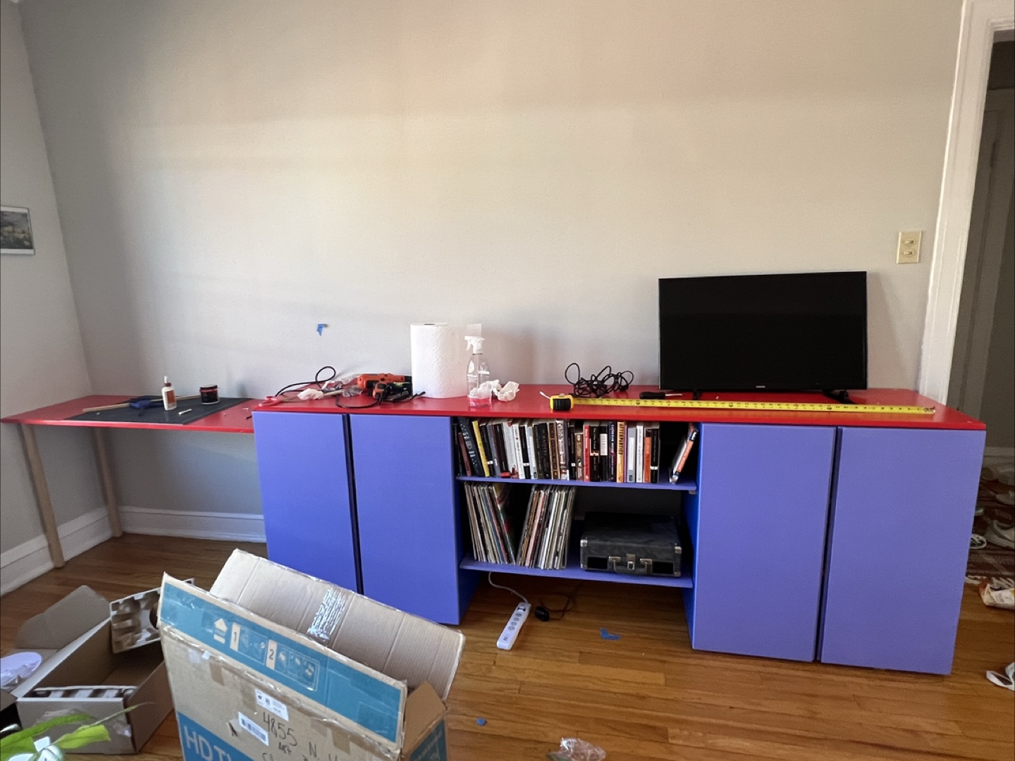 IKEA IVAR Cabinet Modular TV Stand + Desk (One of a Kind) - photo 2