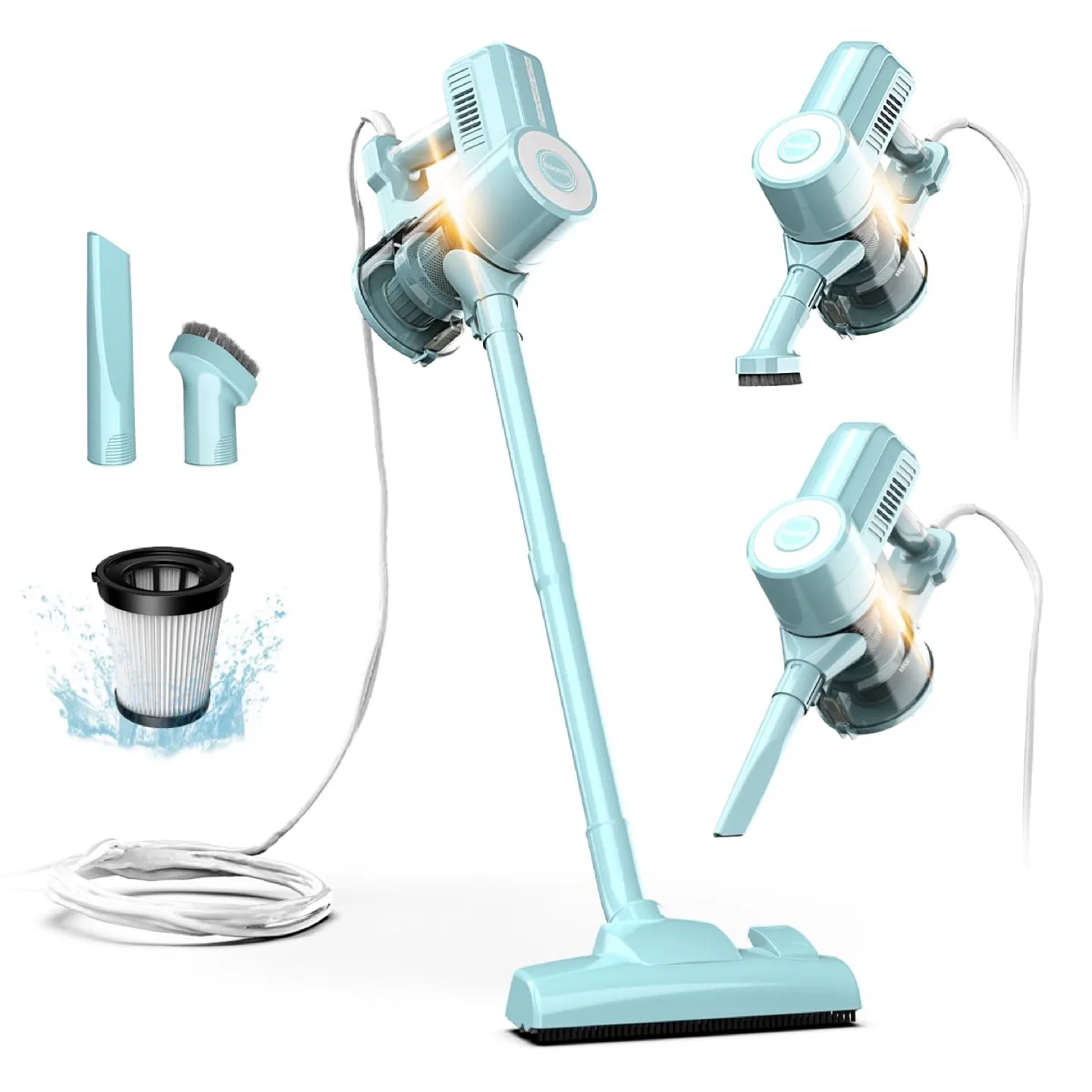 New ROOMIE TEC Corded Stick Vacuum Cleaner, Lightweight 2-in-1 thumbnail