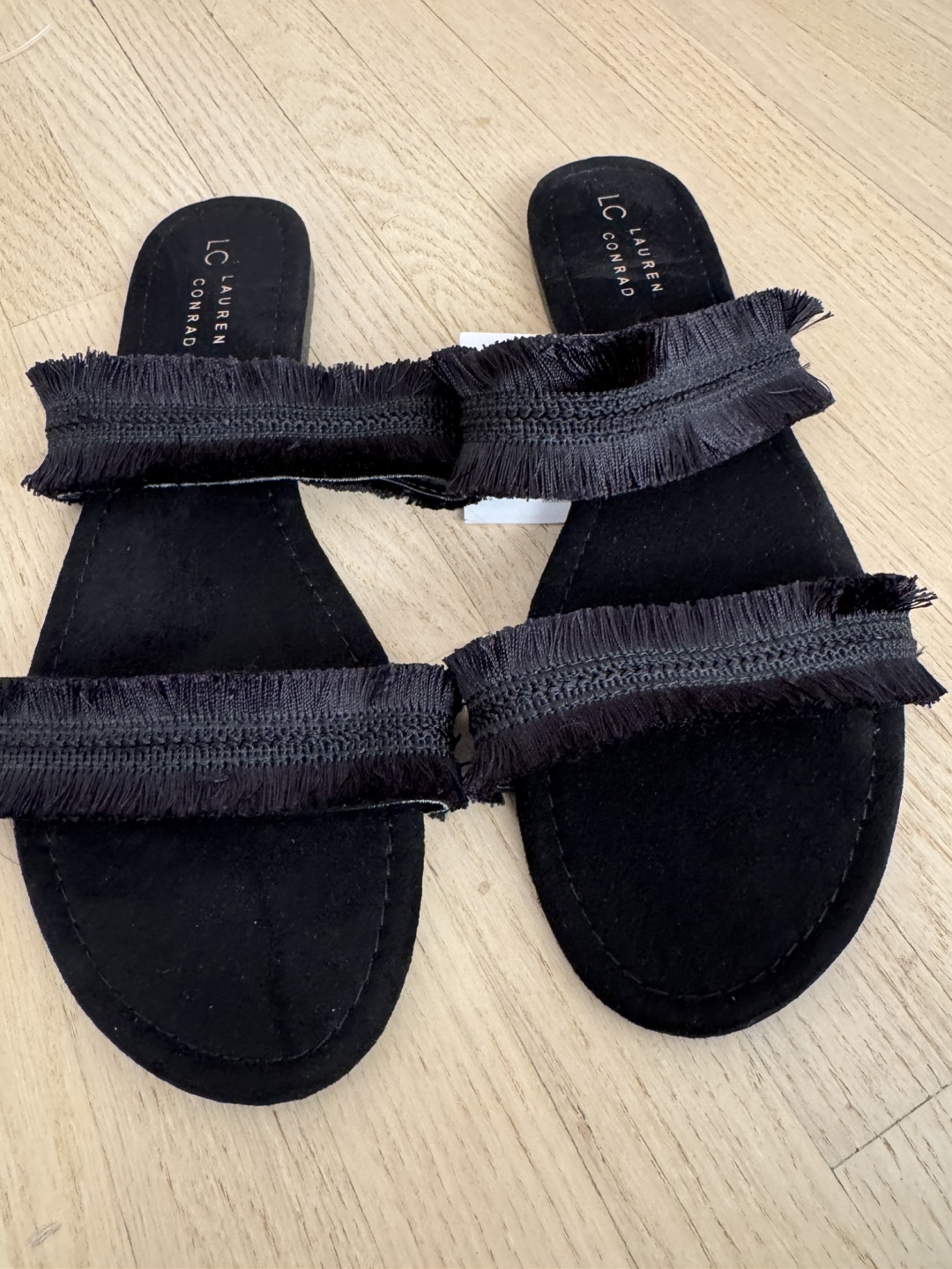 LC Lauren Conrad Black Fringe Sandals - photo 2