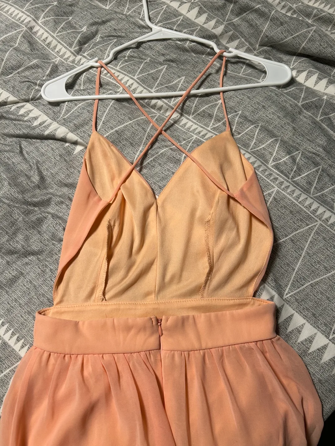 Peach Maxi Dress with Open Back image indicator(2)