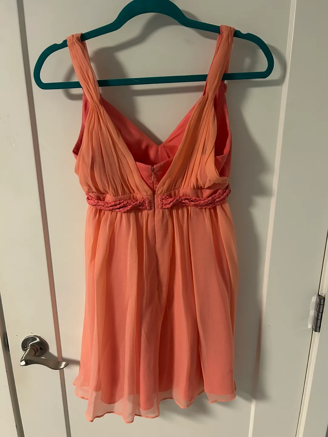 Peach Chiffon Mini Dress thumbnail