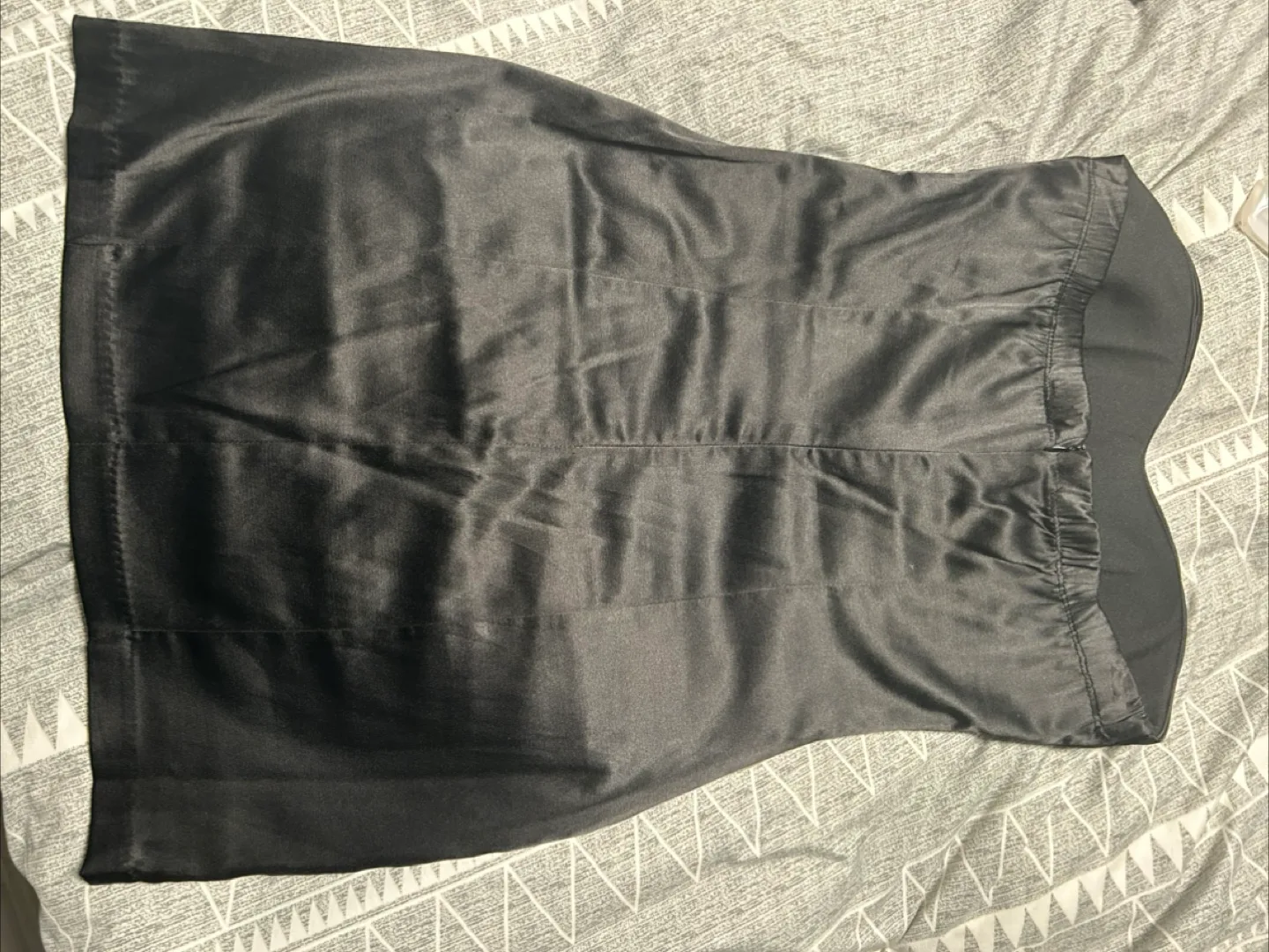 Black and Beige Satin Mini Dress image indicator(2)